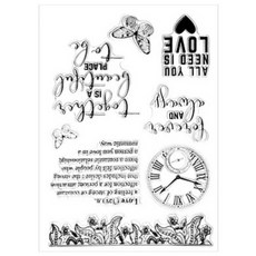 是的小復古日記裝飾DIY透明矽膠封條21, 1個