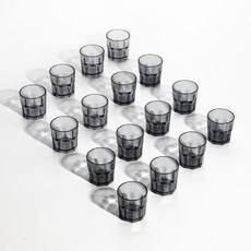 Ahtty home 便攜式燒酒杯, 深色, 16個