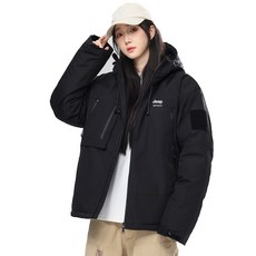 지프스피릿 남녀공용 오버핏 필업 푸퍼 패딩점퍼