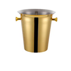 藍色摩登冰鎮葡萄酒冰桶簡約金色 5L ET21-01721, 1個