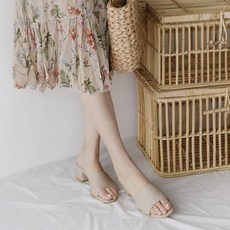GAIASHU 國產舒適大號基本款拖鞋 5cm 女拖鞋, 250, 淺褐色的