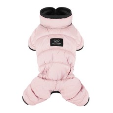 퍼피엔젤 강아지 여아용 AIR2 패딩 오버롤 PA-OW542, 502Pink, 1개