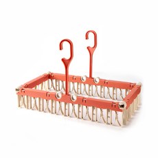 【e.dot】升級版二合一曬衣夾 桔色 1個