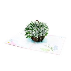 Leeum Dream 百合花籃禮物立體彈出信紙