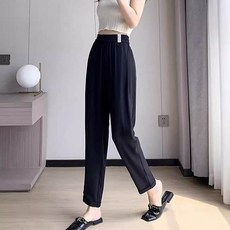 앤드스타일 여성용 냉감 통기성 라벨밴딩 쿨 세미배기 팬츠 262518