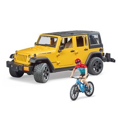 bruder Jeep Rubicon與山地自行車可動玩具套組 BR02543, 混合色