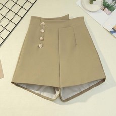 알로데 여성용 라뽀떼 단추 와이드 레그 반바지