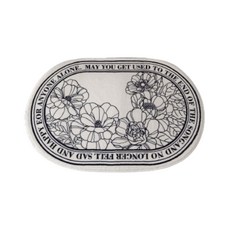 P31 花朵圓形腳踏墊 A, 混和顏色, 1個