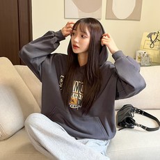 디아미뇽 카베 쭈리 박시 긴팔 후드티