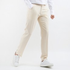 Billact 男士隱藏式鬆緊帶防皺彈性九分十分西裝褲