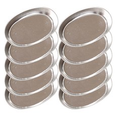 烘焙工廠橢圓烤盤 不塗層, 單色, 10個