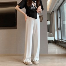 顯得腿長的涼爽皺褶孕婦褲