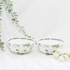 Royal Essex 木蘭骨瓷大碗, 2個, 混合色