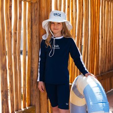 YALE KIDS 兒童學院風拼色防磨泳衣上下套裝 YJCCRUD23105