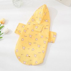 DING DONG PET 寵物角色魔鬼氈雨衣, 黃色