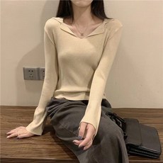 Raratina 女款 Porco 柔軟修身長袖針織T恤