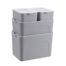 收納箱 M號, 灰色, 1個