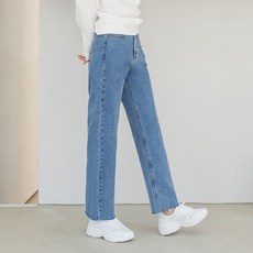 Jean Mania 女款 Origin 下擺剪裁長版寬管牛仔褲 CU6W18