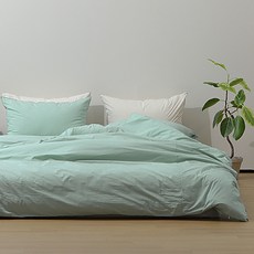 tacca tacca Maison 高密度生物水洗棉被套, 薄荷拿鐵