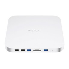 WIZPLAT HDD SSD Mac mini Style外置硬碟 銀色, HM25C, 1個