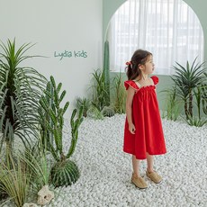 女童透氣Ludiakids翅膀亞麻洋裝