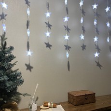 Kyoungohdeco LED立體星幕照明90白+優質電源插孔, 透明（線色）