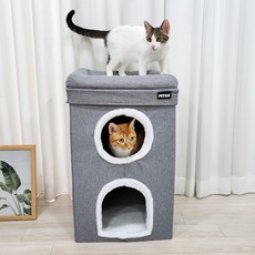 Petca 貓咪三層躲藏屋, 灰色