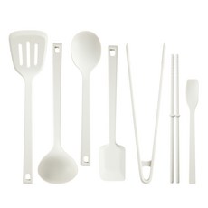 Berthan 立式矽膠烹飪工具七件組 奶油色, 1組