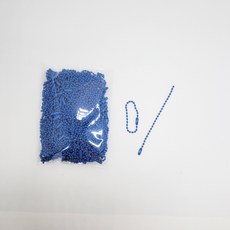 마다꾸미 볼체인 컬러군번줄 줄구슬 12cm, 블루, 50개