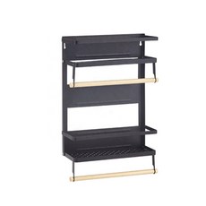 데이앤데이 마그네틱 우드롤 2단 선반, 블랙, 1개