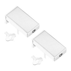 Pism不鏽鋼推拉窗鎖 銀色, 2個