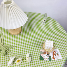 Pick&Home 高級餐桌布, 1個, 綠色格紋, 60 x 60 cm
