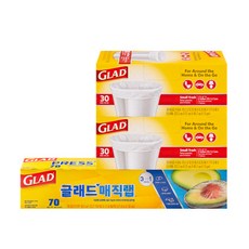 Glad 魔法實驗室標準 30cm x 21.6m + 垃圾袋小 30 件 x 2 件套, 1套