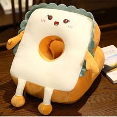 松丁 舒適書桌枕頭 Happy Toast, 橘色