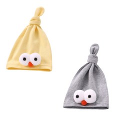 多色眼睛造型帽組 2入