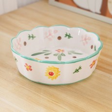 파스텔펫 반려동물 패턴 라인 세라믹 식기 FREE, 블루, 1개