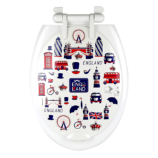 O型硬馬桶蓋 L號, 混色, 1個