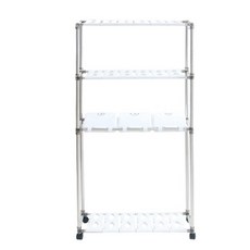 Decozin Neo 白色搖擺式回收桶 3P 3層, 銀色(框架) + 白色(投入口), 1個