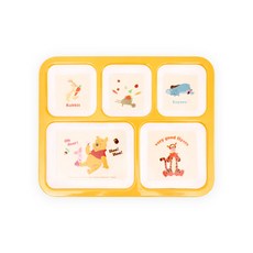 Colley 迪士尼5格方形餐盤, 單品, 維尼款