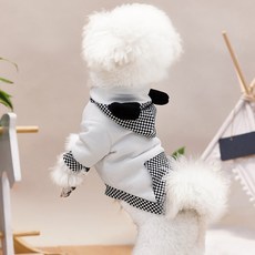 狗狗貓咪格紋熊, 白色