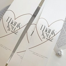 베스트팩 러브 땡큐 띠지 6.5 x 65 cm, 브라운, 40개
