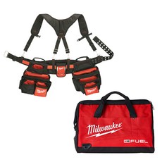 Milwaukee 美沃奇 工具腰帶+X型肩背帶+M18工具包 L號組, 1組