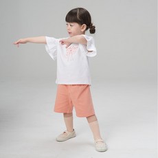 KIDSCOMO 兒童透氣可愛短袖上下衣套裝