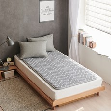 한일의료기매트 전자파안심 EMF 탄소열선 전기매트 쉐브론그레이 HI-402, 슈퍼싱글(100 x 200 cm)