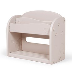 아이팜 이지두잉 웨이브 전면책장, 버치베이지, 2단