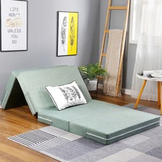 Bloom Social 3層折疊式床墊沙發床 8cm 100*200cm, 淺綠色