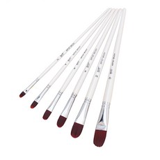 Bianyo 水彩圓平刷 6 件套, 1組, 2號、4號、6號、8號、10號、12號