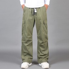 男士Karas水洗寬版鬆緊帶工裝褲