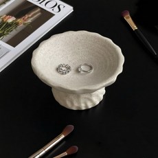陶瓷現代珠寶室內擺飾托盤 MW0141, 沙色
