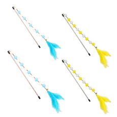 아티펫 고양이 마시멜로 확장 스틱 장난감 2종 x 2p 세트, 블루, 옐로우, 1세트